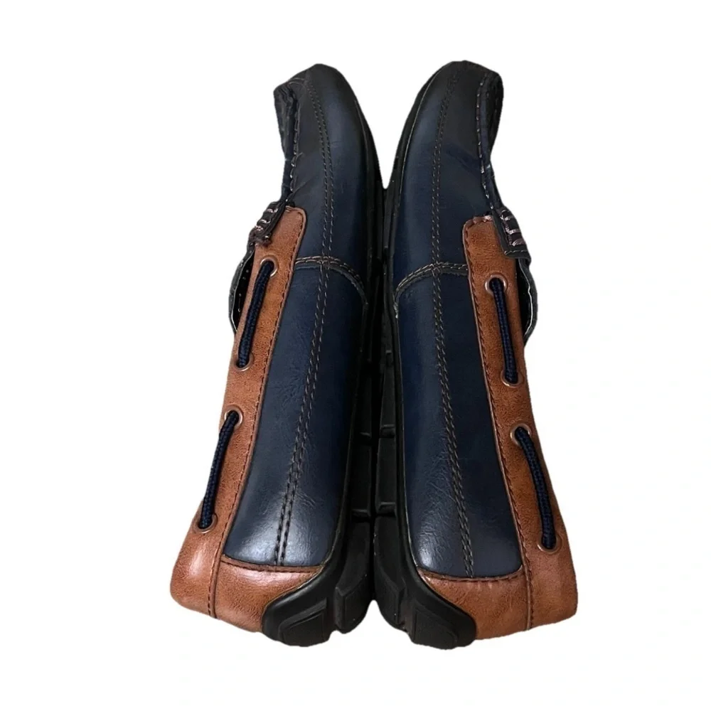 Levi’s Men’s Blue Brown Boat Shoes Size 9 | Fisherman Angler Moc Slip-On Coastal
